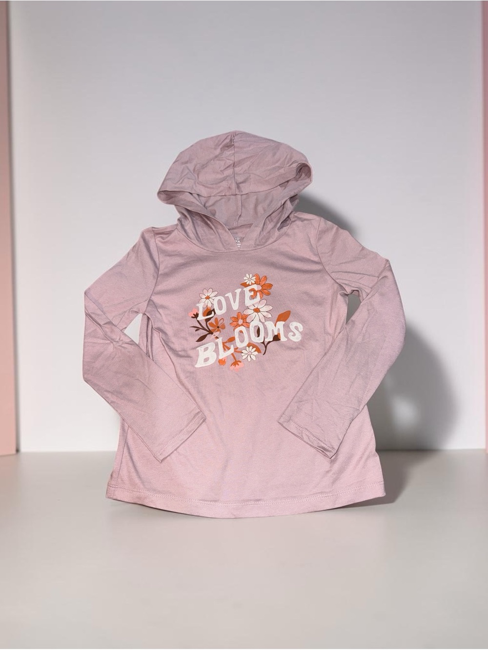 Carter's Light Purple Hooded Top with 'Love Blooms' Floral Graphic (7)